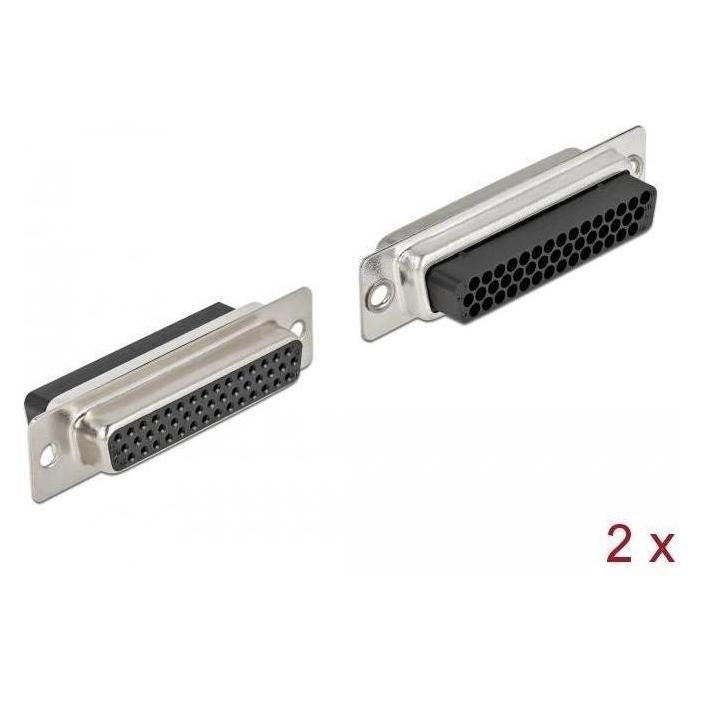 Delock D-Sub HD 44 Pin Crimp Buchse, Metall, 2 Stück (66725)