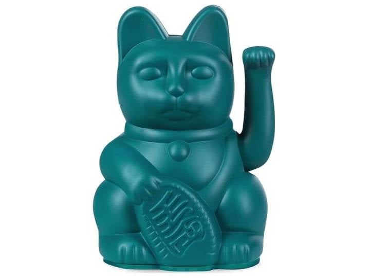 Lucky Cat Mini Winkekatze Grün 10 cm