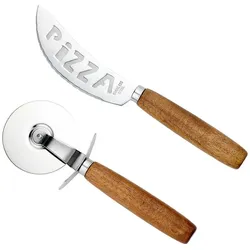 ladelle Pizzaschneider Fromagerie 2tlg. Holz Braun