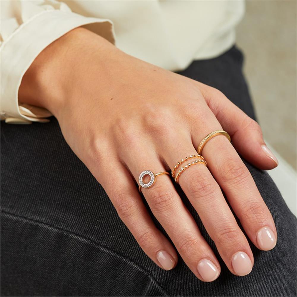 Unique 333er Gold Eternity Ring mit Zirkonia