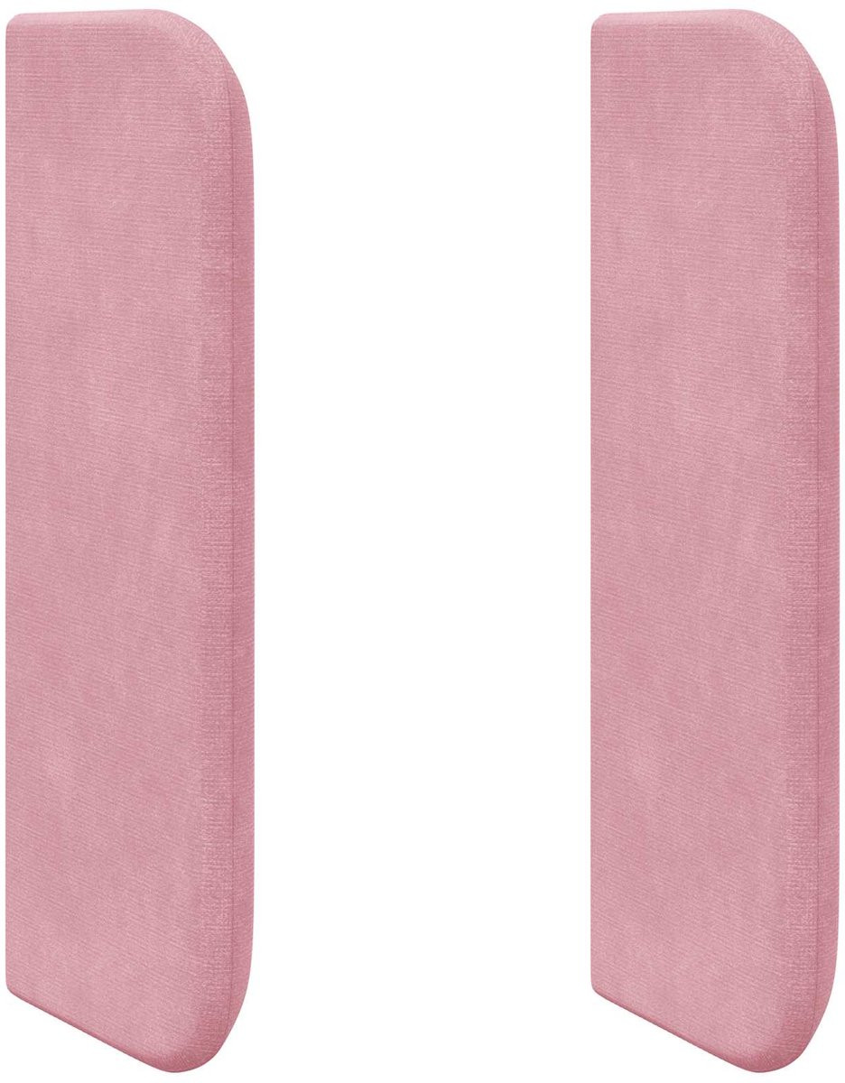 vidaXL Hoofdbord met oren - Roze - Fluweel