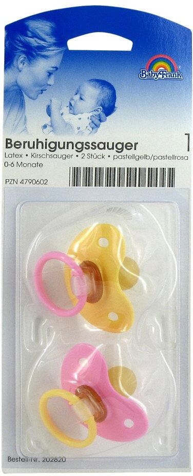 Beruhigungssauger Kirsche Lat.0-6 M.past.gb.r. 2stk