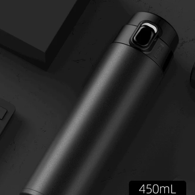 Cozy Casa Charm Premium Stainless Steel Thermos Water Bottle Keep Drinks Hot & Cold black