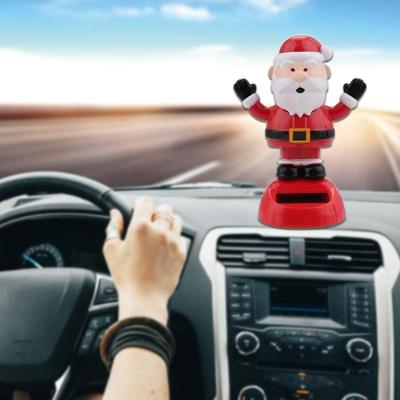 Inspired Deals Solar Powered Car Decoration Dancing Ornament For Dashboard Home Desk Christmas Gift c