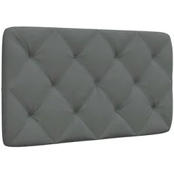 vidaXL Kopfteil-Kissen Dunkelgrau 90 cm Stoff