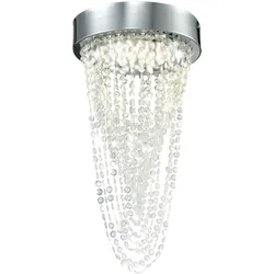 LED Kronleuchter Deckenleuchte Deckenlampe Kristallleuchte, Kristallbehang Chrom, 12W 910lm 3000K, DxH 20x34 cm