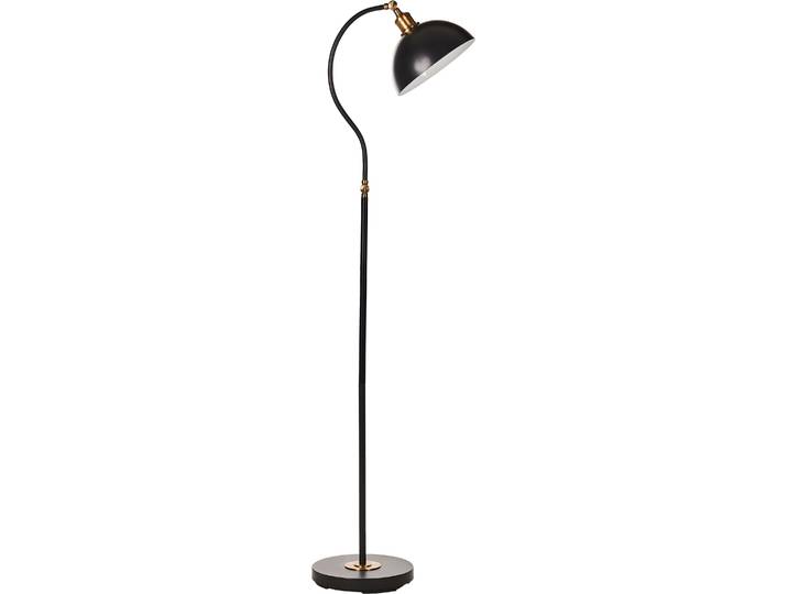 BELIANI Stehlampe Schwarz aus Metall Verstellbarer Arm und Schirm Industrie Stil Wohnzimmer Schlafzimmer Home Office