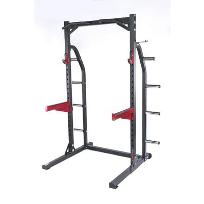 Heimtrainer FUEL FITNESS "FUEL Fitness HR400 Half Cage mit Scheibenständer, bis 272 kg", schwarz (rot), HeimtrainerB:156cm H:215cm L:121cm, Heimtrainer, B:156cm H:215cm L:121cm