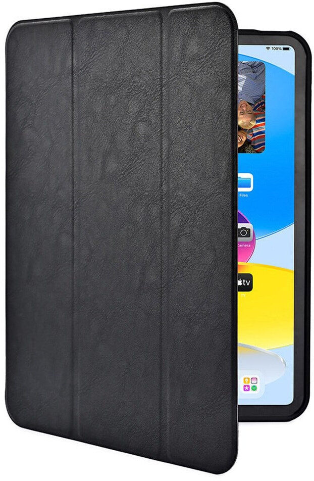 iPad 11" (2025) / iPad 10.9" (2024/2022) GEAR Pencilpocket Læder Flip Cover - Sort