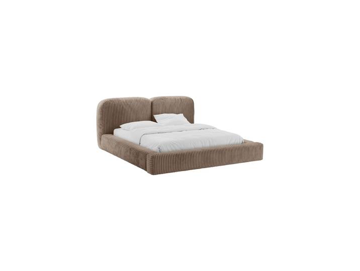 Design Polsterbett „Martina“ mit Ablagefach, Cord Acorn Micadoni