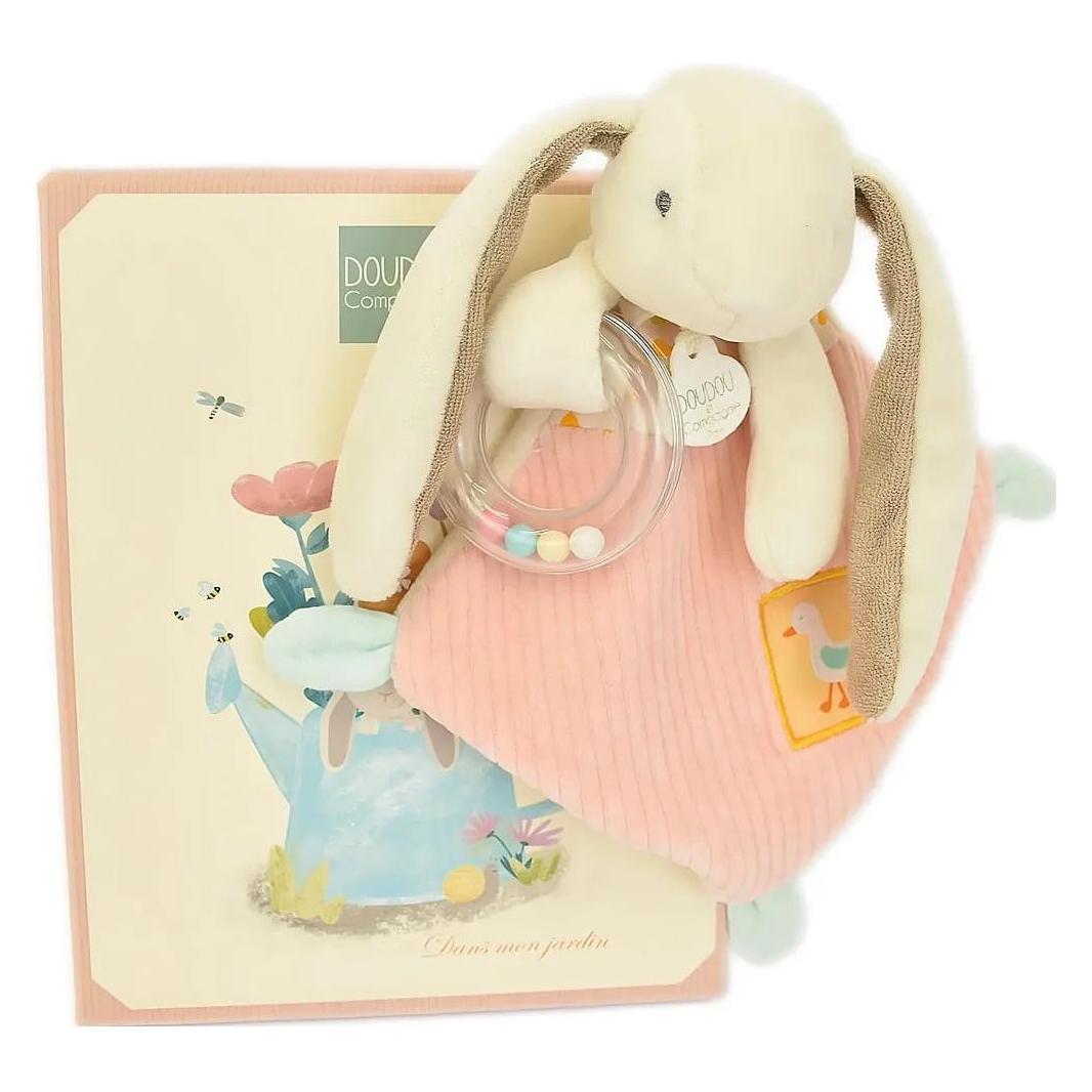 Doudou et Compagnie Schmusehase mit Rassel, 21cm (21 x 12 cm) (DC4206)