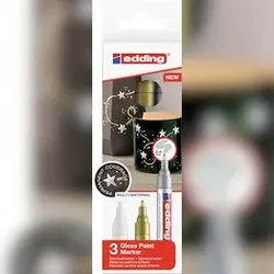 Edding Lackmarker 750/3, metallic sortierte Farben