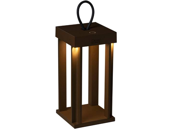KONSTSMIDE LED Laterne Cannes , braun (rost), H: 42cm, 2 Stk., Leuchten, Cannes LED USB-Laterne 42cm, dimmbar 2700/3000K, LED Laterne