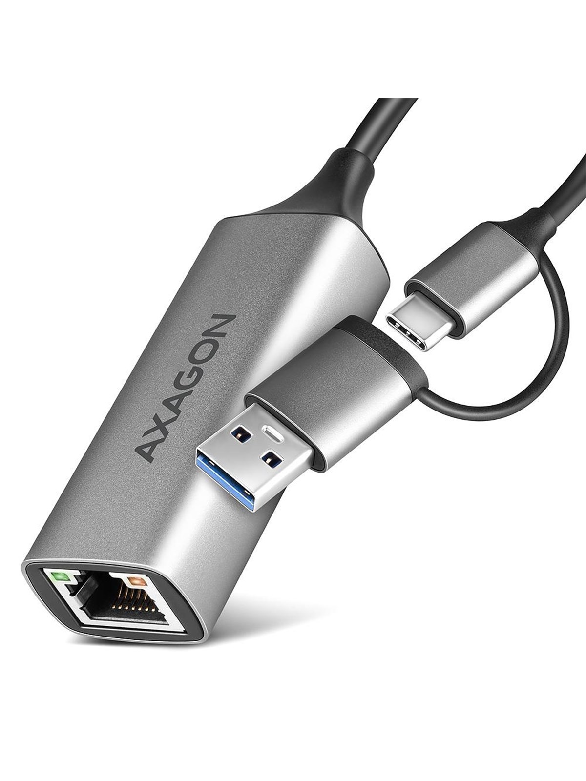 AXAGON Gigabit-Ethernet-Adapter USB-C+ USB-A