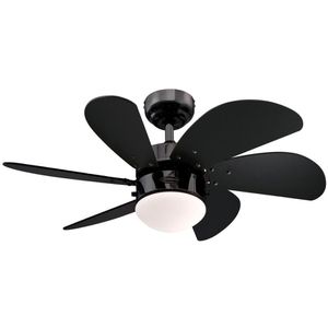 Westinghouse Deckenventilator Turbo Swirl, Ø 76cm, mit Beleuchtung, Flügelfarbe schwarz