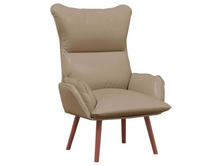 Kunstleder Cappuccino Sessel 69x74x93 cm mit Armlehnen Modernes Design, Kautschukholz, für Wohnzimmer und Büro, ergonomische Armlehnen, einfach zu pflegen