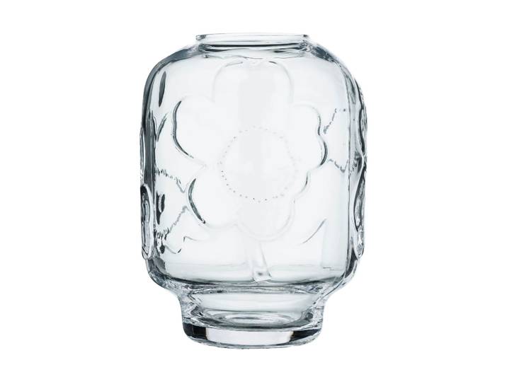 Marimekko Vase en verre Unikko Clear, 18 cm