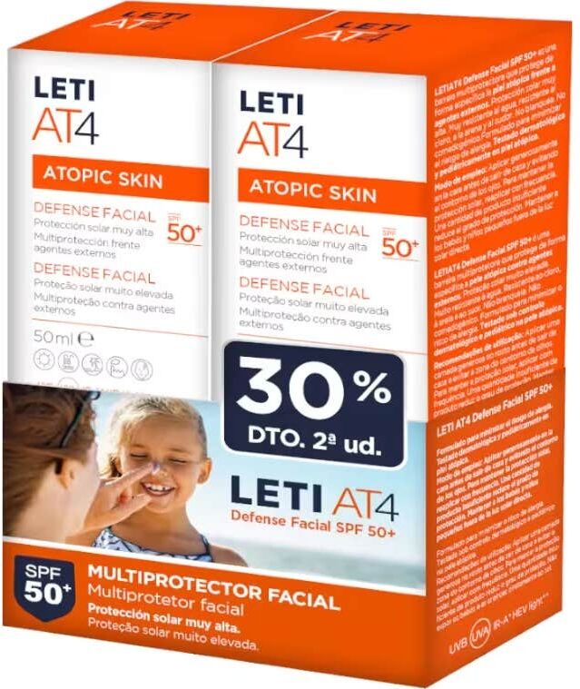 LetiAT4 Atopic Skin Defense Facial Spf50+ 2x50 ml