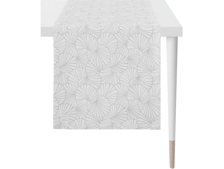 Tischläufer APELT 3961 Outdoor, Sommerdeko, Sommer , grau, B:46cm L:135cm, Polyester, Viskose, Tischdecken, Tischläufer, Jacquardgewebe