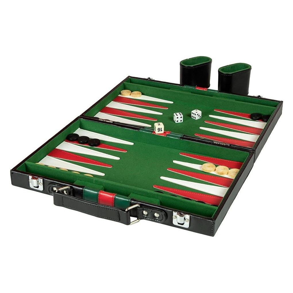Vennerød Backgammon in leather case (10416) (10416)