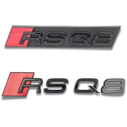 Original Audi RSQ8 Schriftzugpaket schwarz vorne + hinten