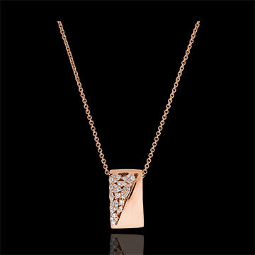 Edenly Halskette Schicksal - Constance - 9 Karat RosÃ©gold und Diamanten