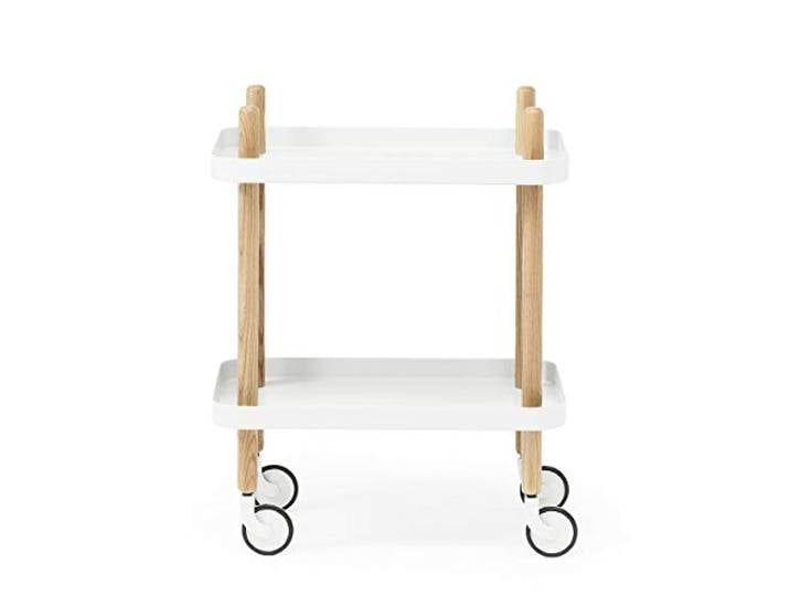 Normann Copenhagen Block Table de Service en Acier Blanc 64 x 50 x 35 cm