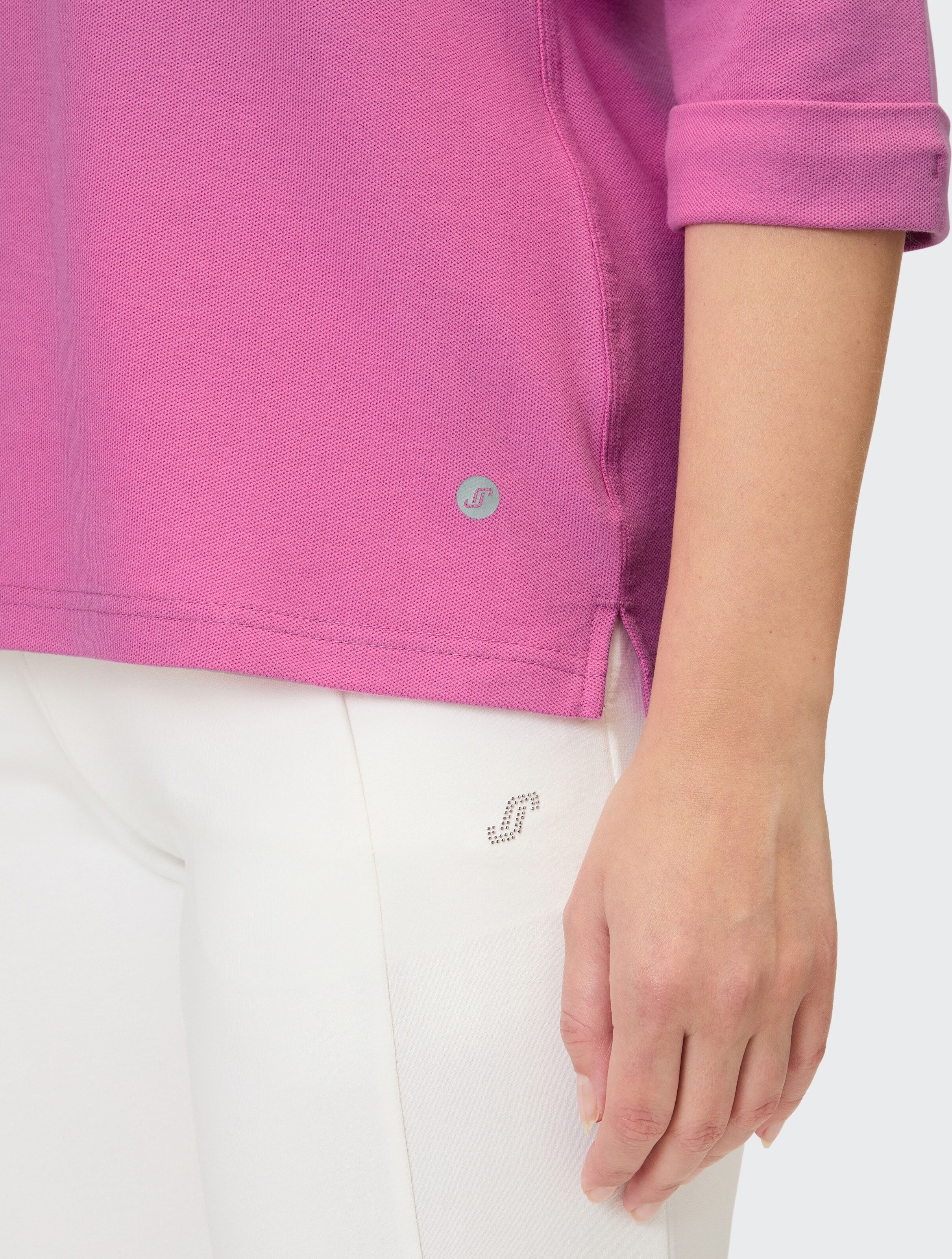 Poloshirt JOY SPORTSWEAR "POLOSHIRT GISELE", Damen, Gr. 38, pink (rosebloom), Obermaterial: 69% Baumwolle, 31% Polyester, Shirts Poloshirt, aus Baumwolle und Polyester, erhältlich in den Grössen 36 bis 48 rosebloom 38