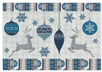 Laural Home "Reindeer Winter Placemat Set of 4 - 13"" x 19"""