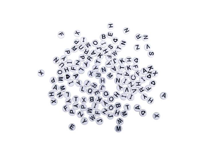 Rayher Plastik-Buchstaben-Perlen ⌀ 9 mm 40 g