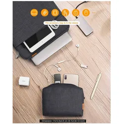 Inateck EdgeKeeper 360° (16", Apple), Notebooktasche, Grau, Schwarz