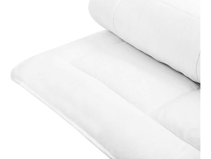 BELIANI Bettdecke Weiß Mikrofaser 135 x 200 cm Extra Warm Ganzjahresdecke Vier-Jahreszeiten Steppdecke Steppbett Monochromatisch Paspel Schlafzimmer