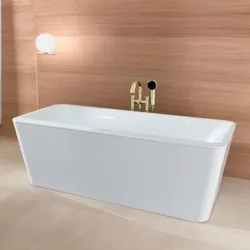 Villeroy & Boch Squaro Edge 12 Badewanne  UBQ180SQE7PDV01, 180x80cm, weiss, inkl. Schürze