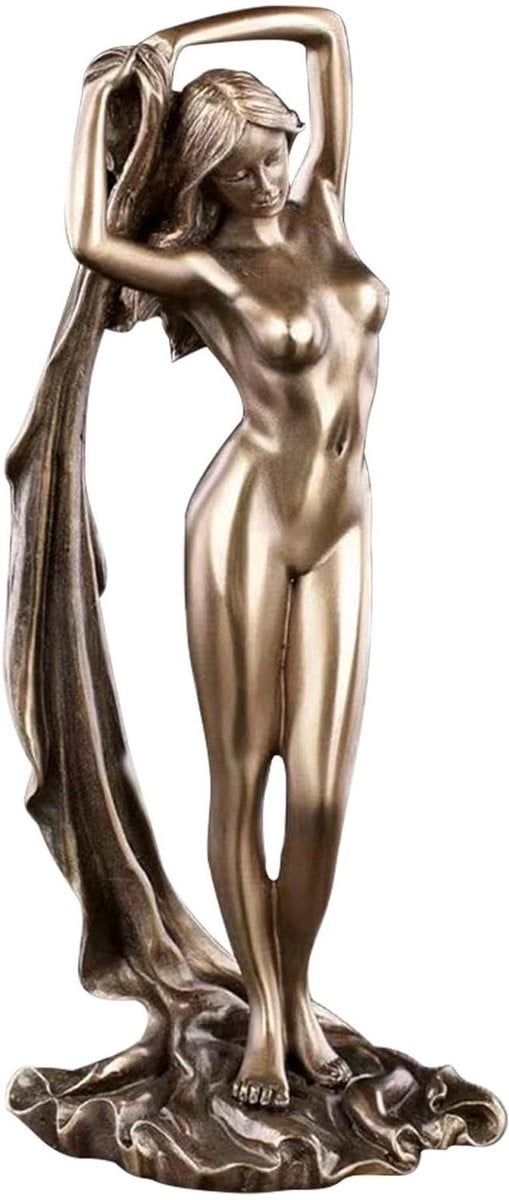 Elegant vrouwenbeeldje van hars voor interieurdecoratie - Hoogte: 14,6 cm