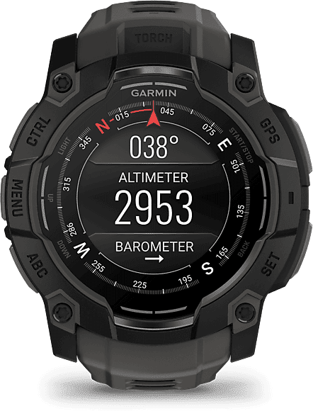 REACONDICIONADO Seminuevo Muy bueno Reloj deportivo - Garmin Instinct 3, Negro, 50mm, 1.3", AMOLED, Silicona, 10ATM, Connect, 24 días Autonomía