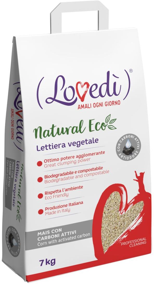 LOVEDI Lovedì Lettiera Vegetale Carboni Attivi 7KG