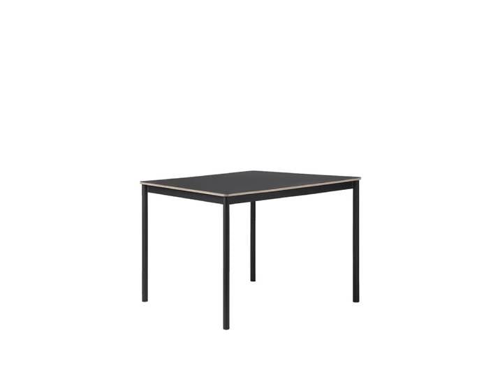 Muuto Base Esstisch Black, plywoodkant, 140 x 80cm