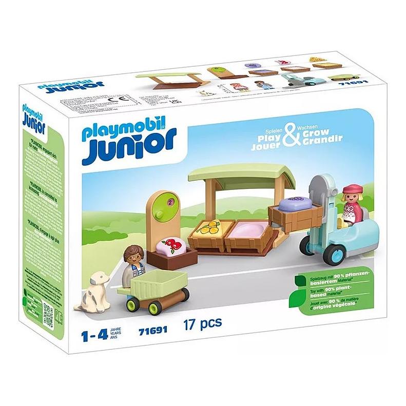 Playmobil 71691 Playm. 1.2.3: Bio-Marktstand & Gabelstap (71691)