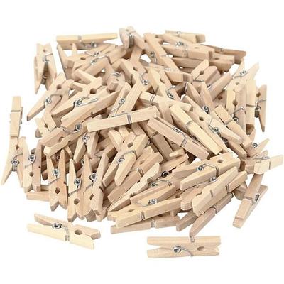 Creativ Company Holzklammern, L 30 mm, B 3 mm, 100 Stk
