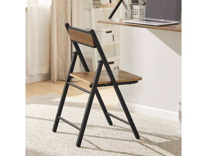 SoBuy FST88-PF chaise pliante de cuisine, hauteur d'assise 43 cm, vintage WDH, environ. 46x80x48cm
