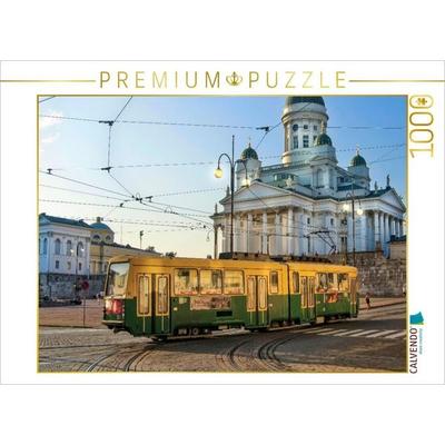 CALVENDO Puzzle Gelenkwagen der Straßenbahn Helsinki | 1000 Teile Lege-Größe 64x48cm Foto-Puzzle für glückliche Stunden, von , Calvendo Puzzle
