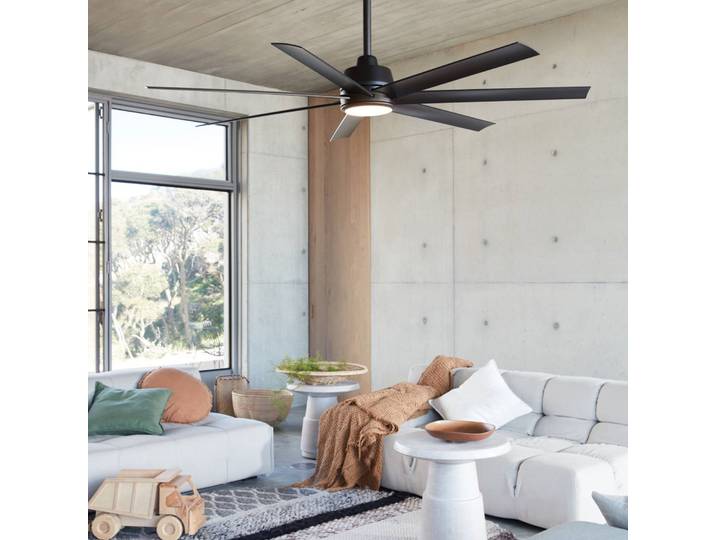 Atlanta Deckenventilator mit Licht, schwarz, leise - Beacon Beacon Lighting - Wohnzimmer - Modern - Kunststoff