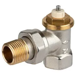 Resideo SX Thermostatventil mit Voreinstellung, vernickelt, Eck 1/2"
