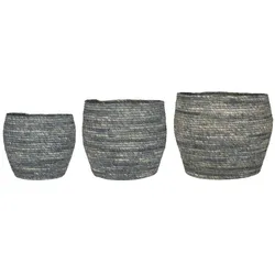 IB Laursen Korbset aus Mais Blau, 3er Set, Blau