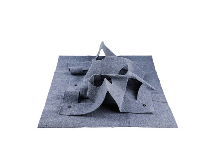 Schnüffelteppich Filz 100 x 100 cm anthrazit