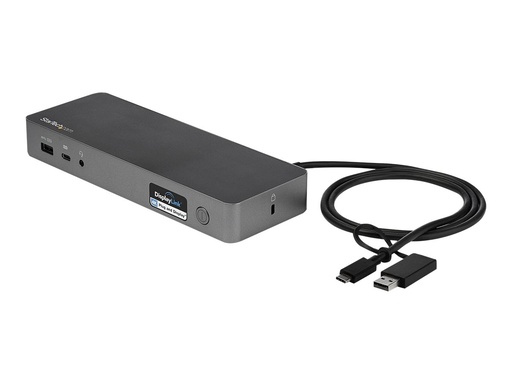 StarTech.com USB-A & USB-C Docking station - Hybrid Universal Laptop Dockingstation für zwei Monitoren 4K60Hz HDMI & DP - USB 3.1 Hub, GbE - 60W Power Delivery - Windows, Mac & Chrome (DK30C2DPPDUE) (DK30C2DPPDUE)