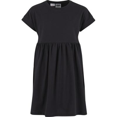 Shirtkleid URBAN CLASSICS "Urban Classics Girls Organic Empire Valance Tee Dress", Mädchen, Gr. 158/164, Normalgrößen, schwarz, 100% Baumwolle, unifarben, loose fit, Rundhals, Kleider Shirtkleid