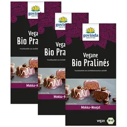 3er-Pack Bio-Pralinés Mokka-Nougat