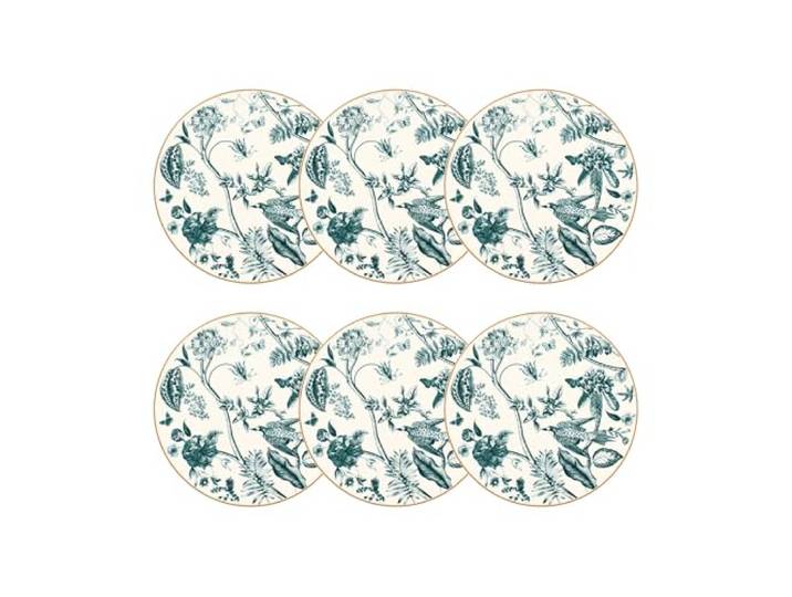 NOVASTYL - Lot 6 assiettes plates botanic 27cm en porcelaine - 2614765