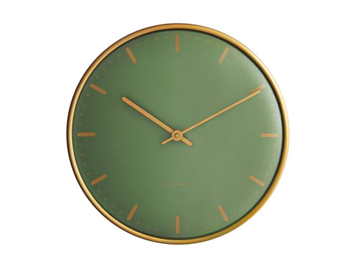 Arne Jacobsen Clocks Arne Jacobsen City Hall Wanduhr Grün, Ø21 cm